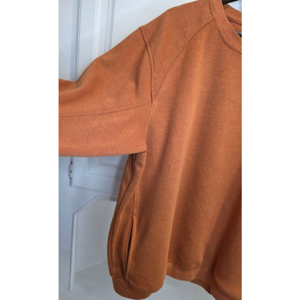 Pro Tour Thermal Crewneck Sweatshirt XL Rust Waffle Knit Pullover Golf - Picture 5 of 9